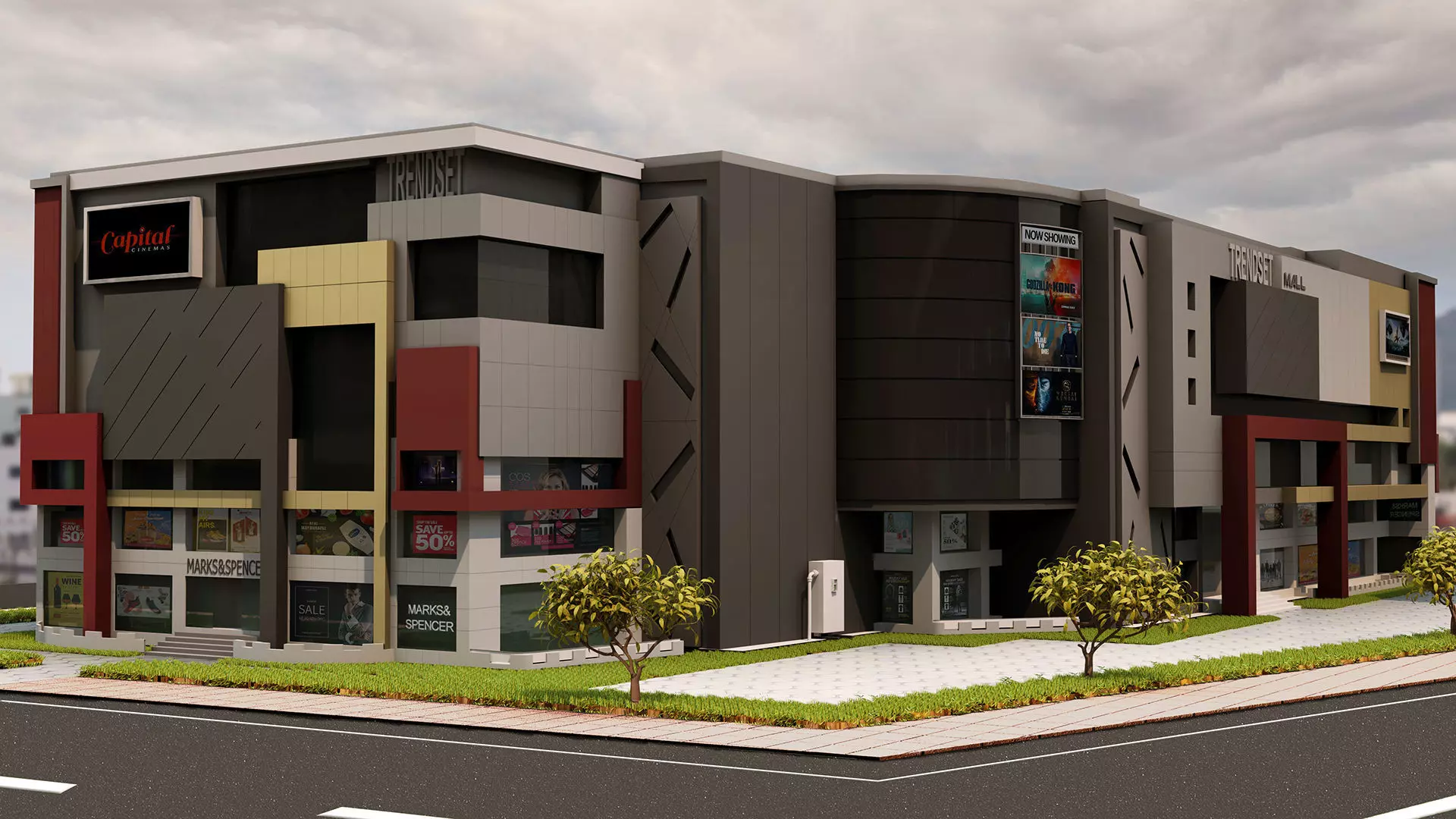 Shopping Mall 3D model_0