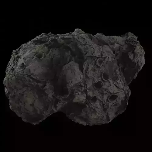 Asteroid rock with holes in it 3D model