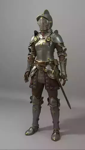 Knight Woman 3D model
