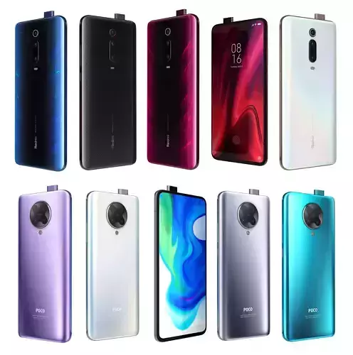 Xiaomi Poco F2 Pro And K20 Pro 3D model