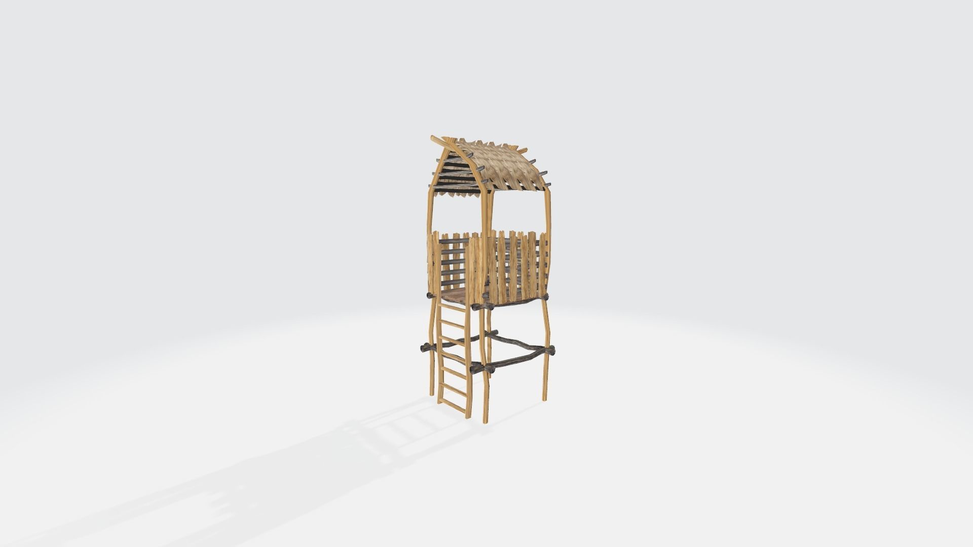 Observation tower Low-poly 3D model_6