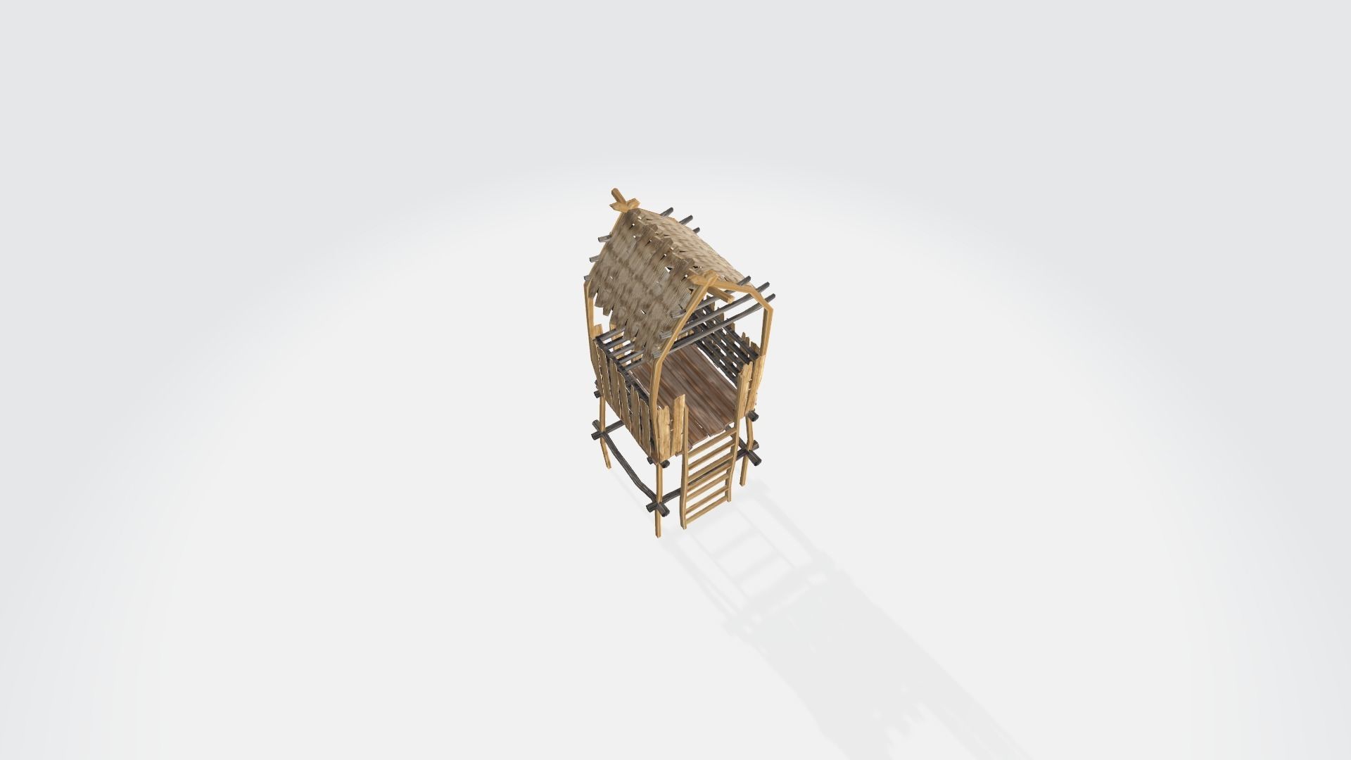 Observation tower Low-poly 3D model_7