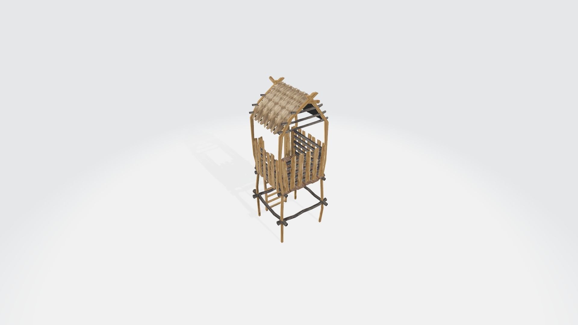 Observation tower Low-poly 3D model_2