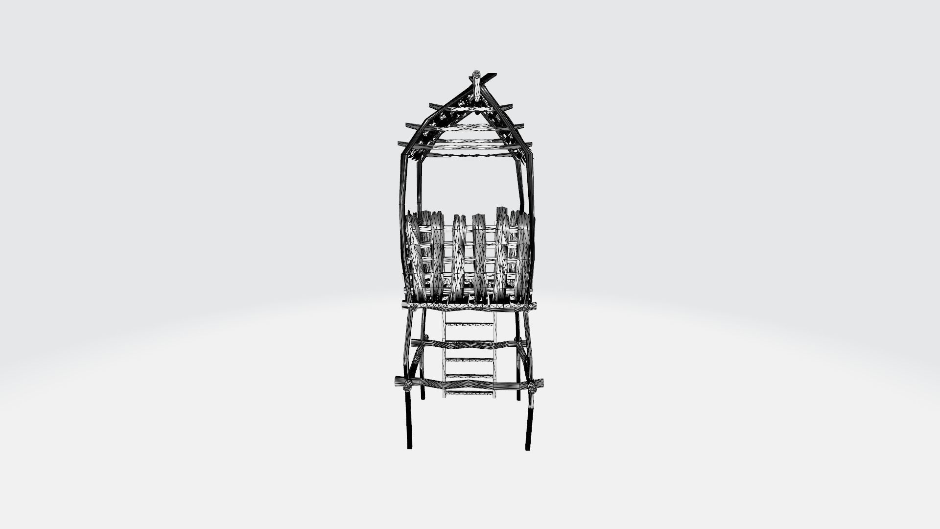 Observation tower Low-poly 3D model_3