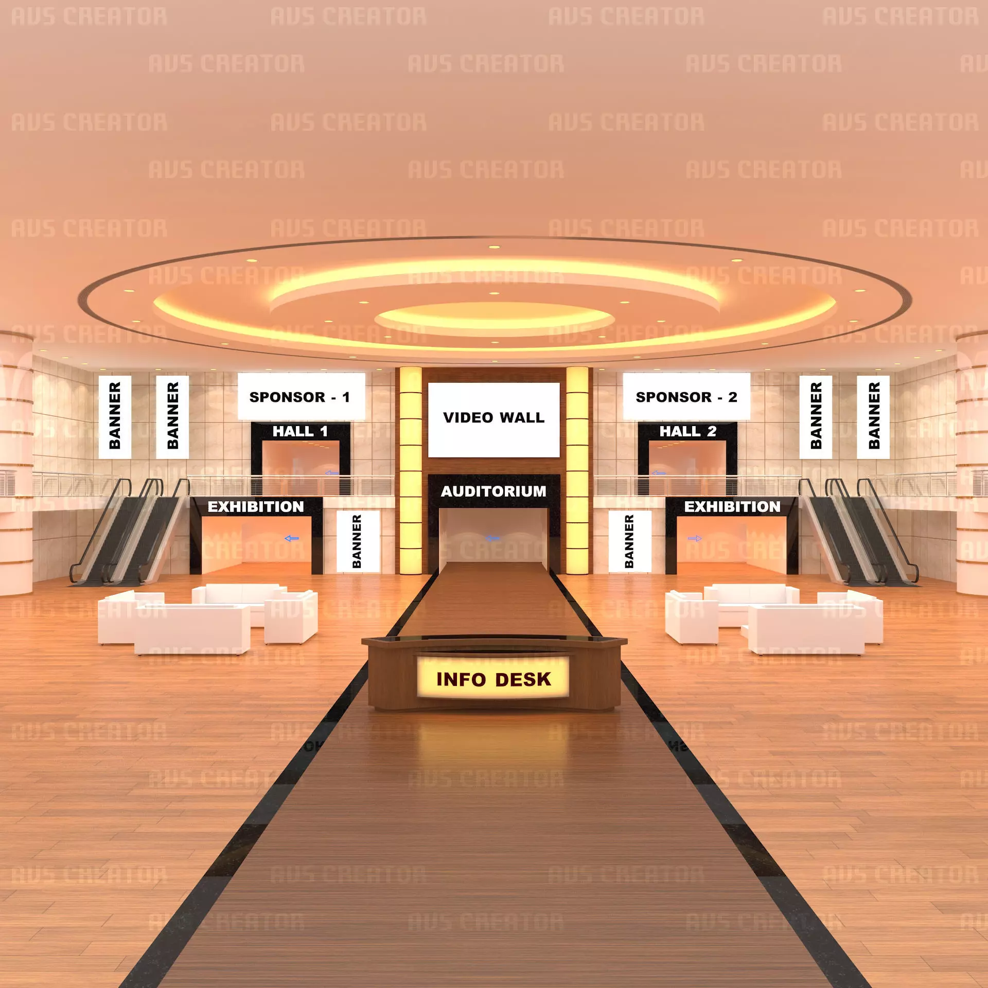 Virtual Lobby 3D model
