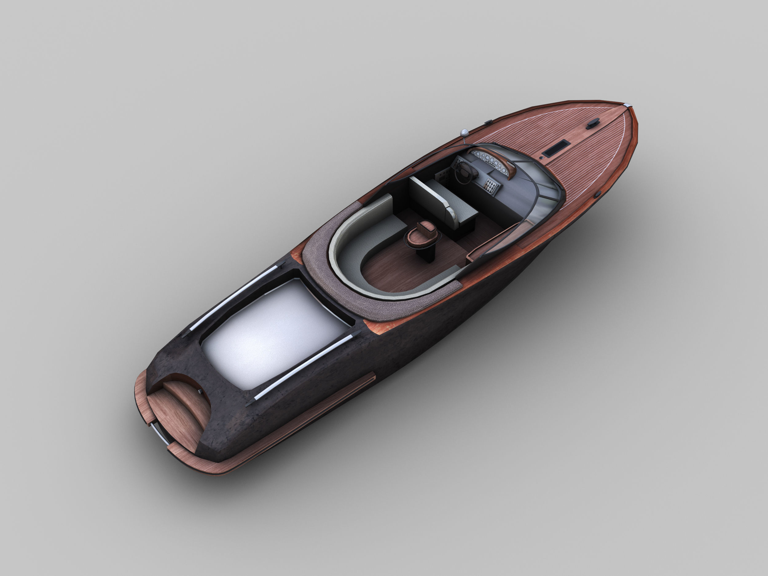 Yacht Luxury Low-poly 3D model_1