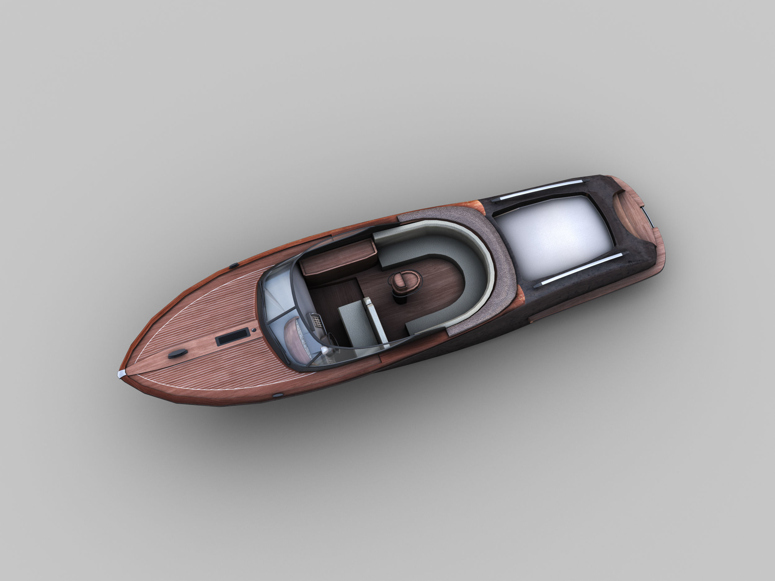 Yacht Luxury Low-poly 3D model_3