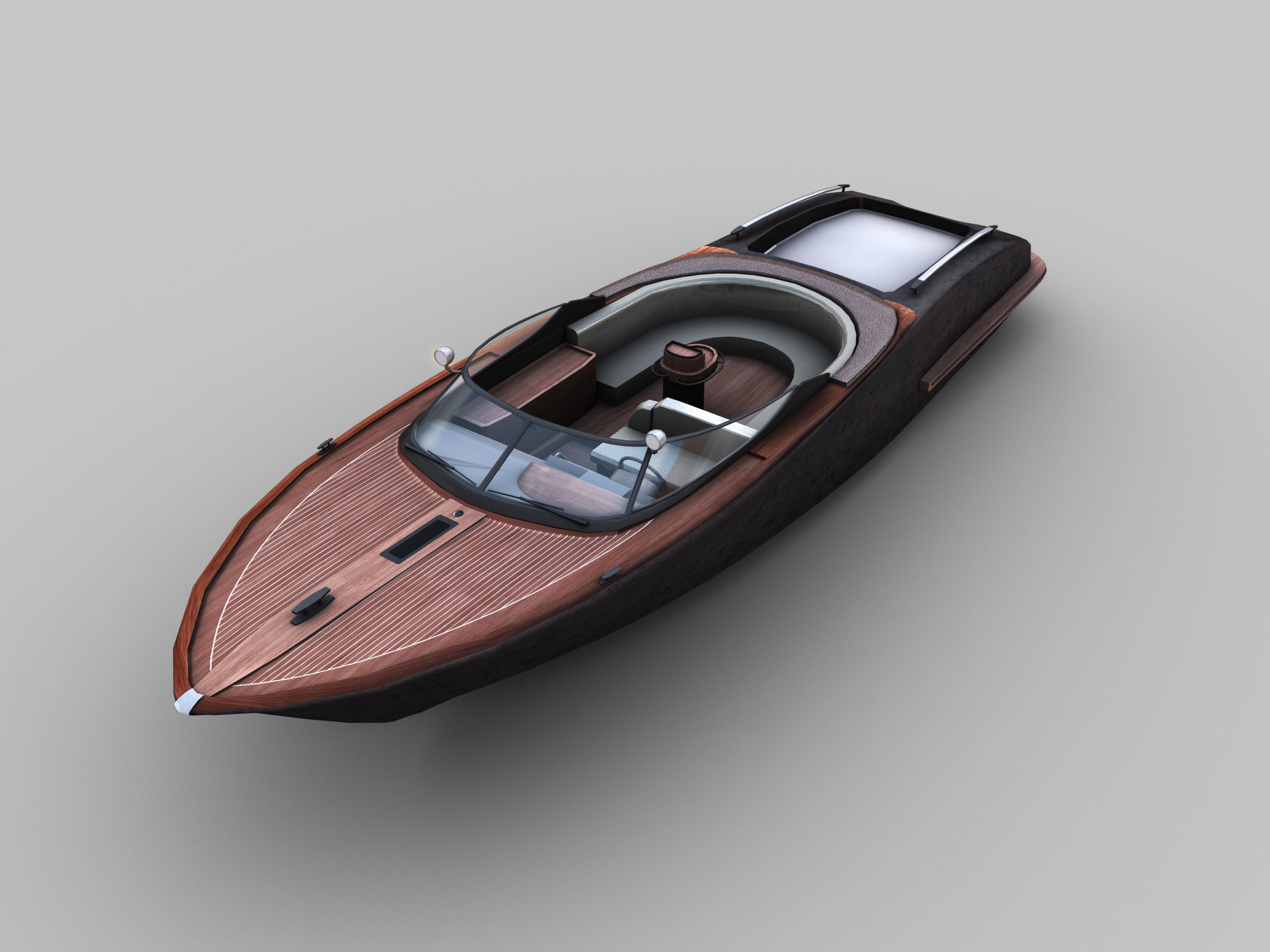 Yacht Luxury Low-poly 3D model_4