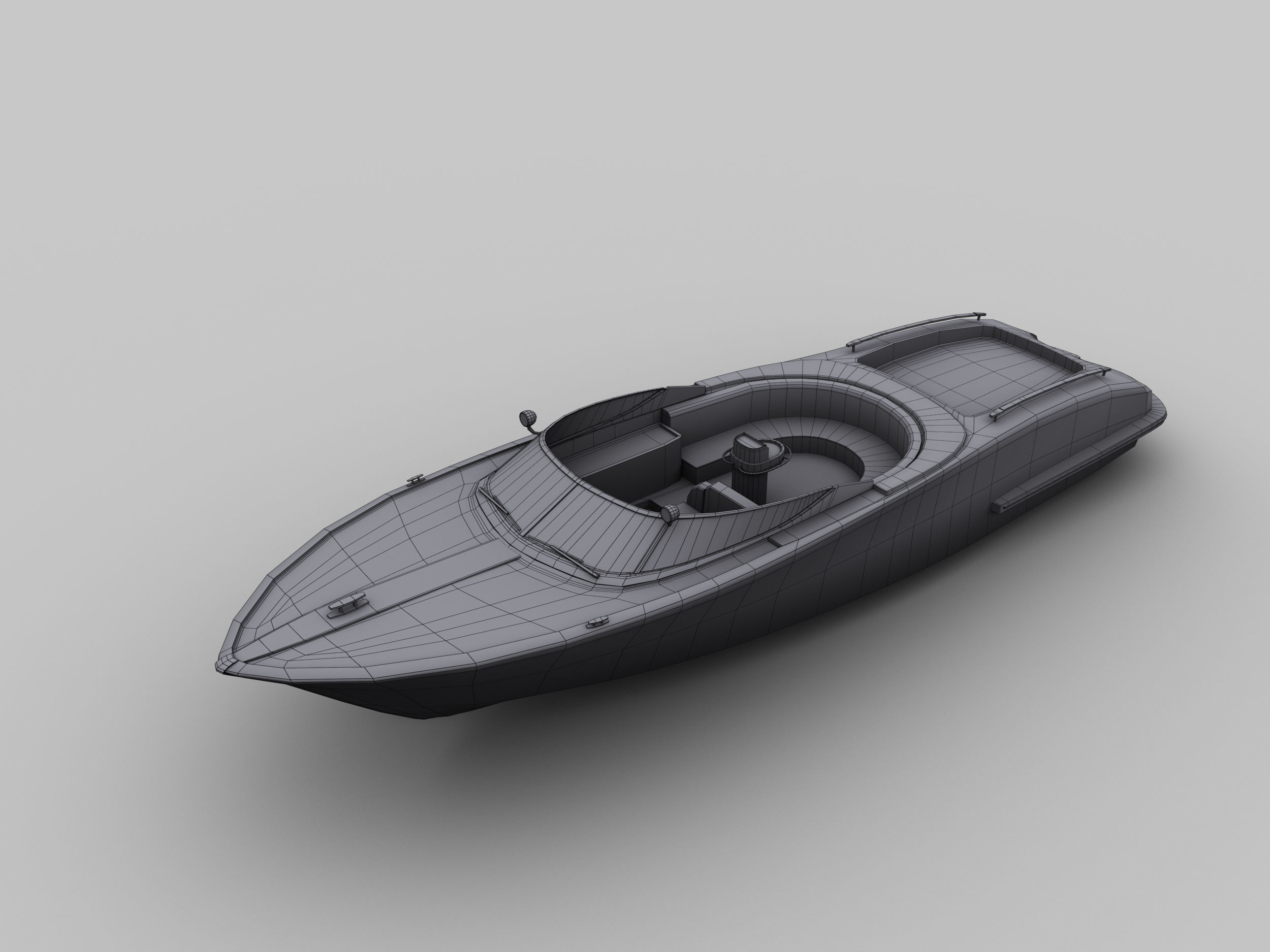 Yacht Luxury Low-poly 3D model_5