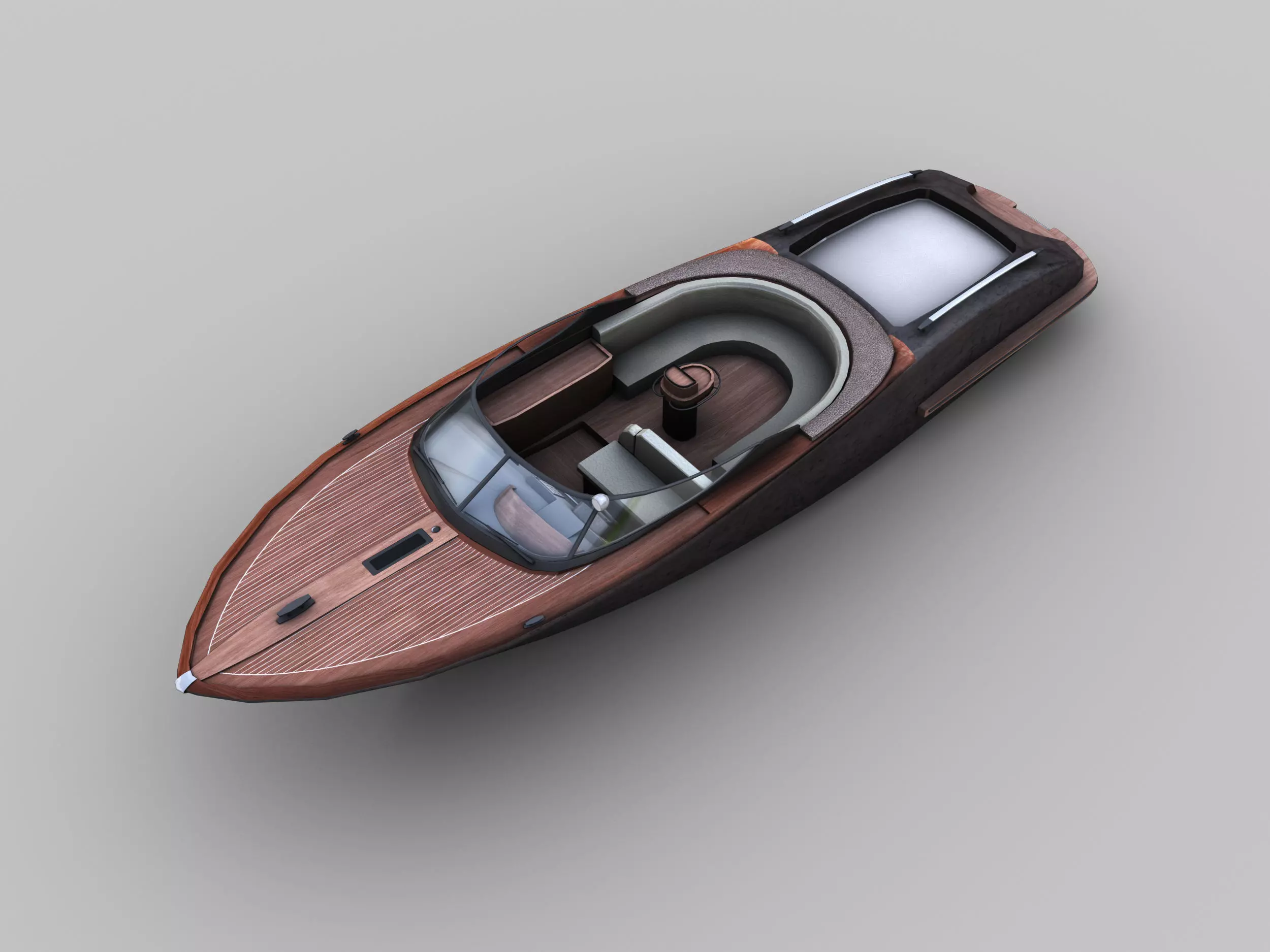 Yacht Luxury Low-poly 3D model_0
