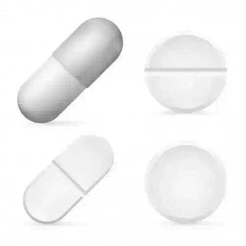 Pill 3D set of medicine capsules