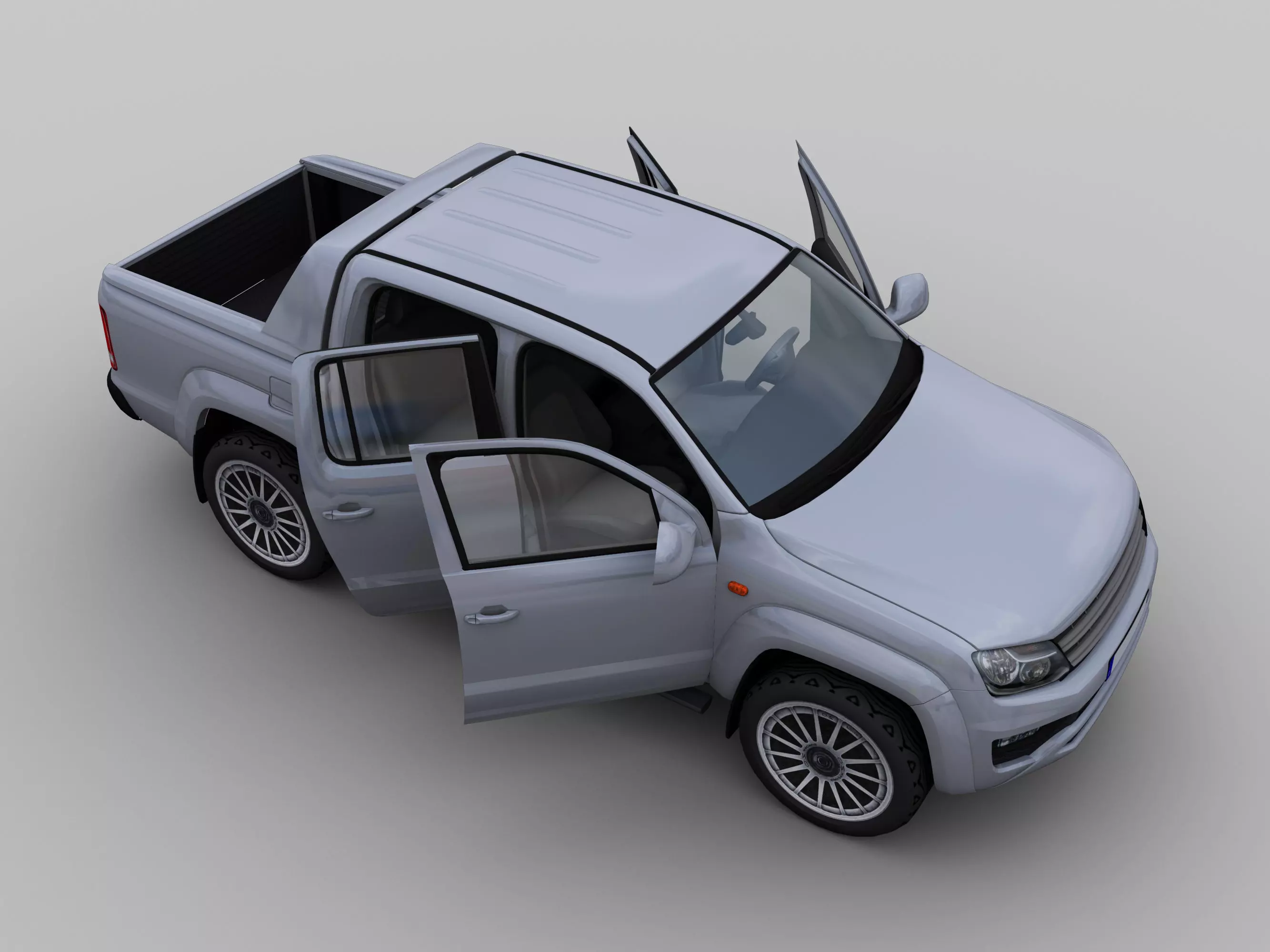 Volkswagen Amarok Low-poly 3D model_0