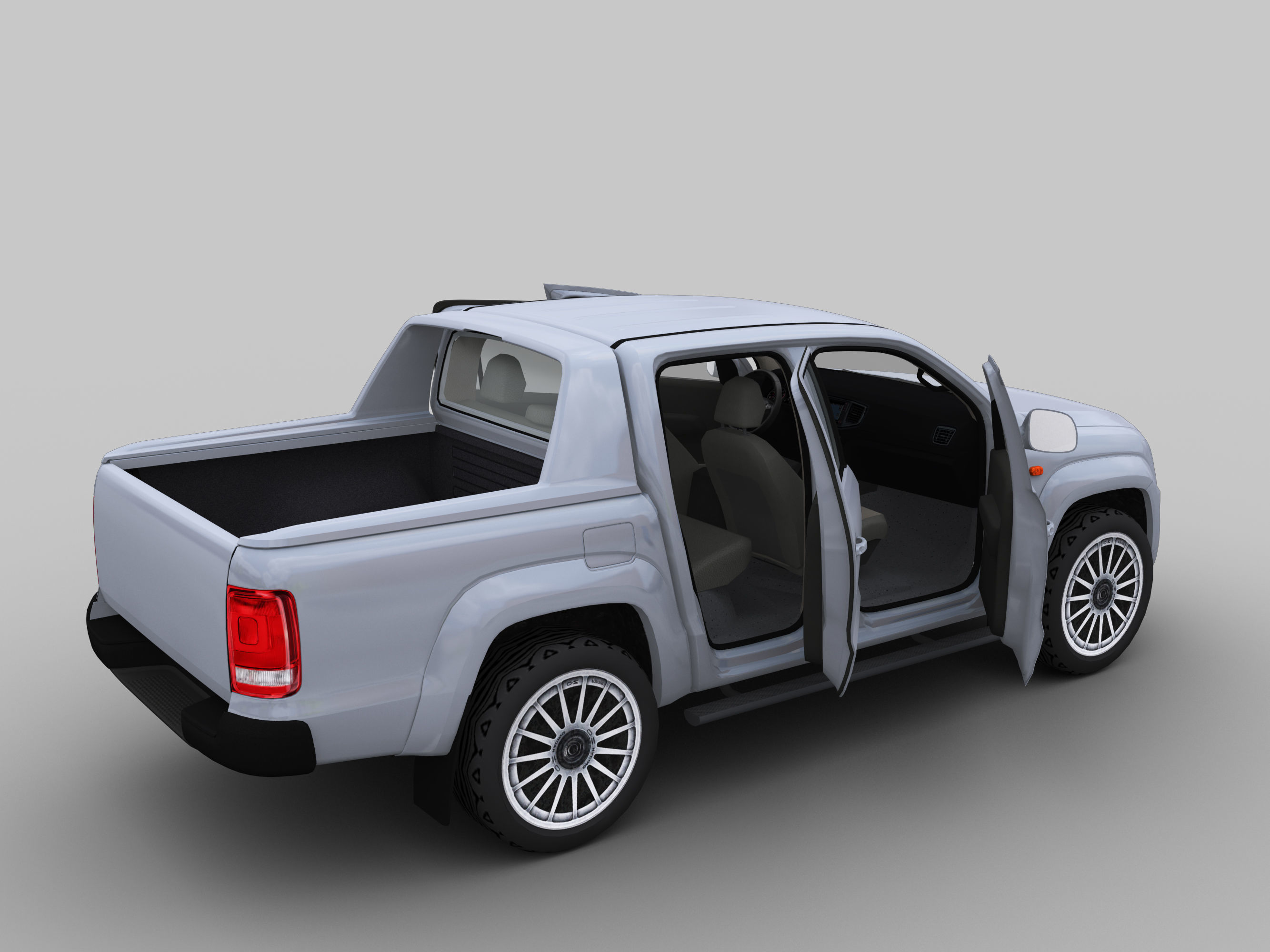 Volkswagen Amarok Low-poly 3D model_1