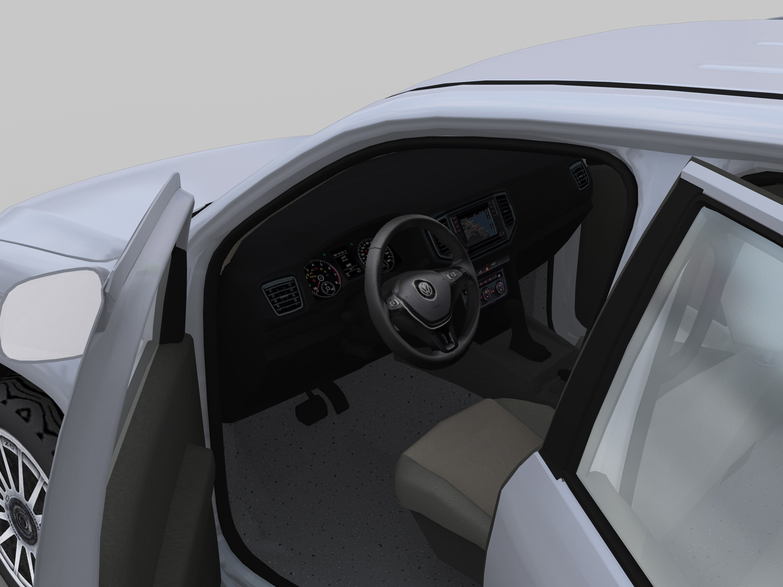 Volkswagen Amarok Low-poly 3D model_5