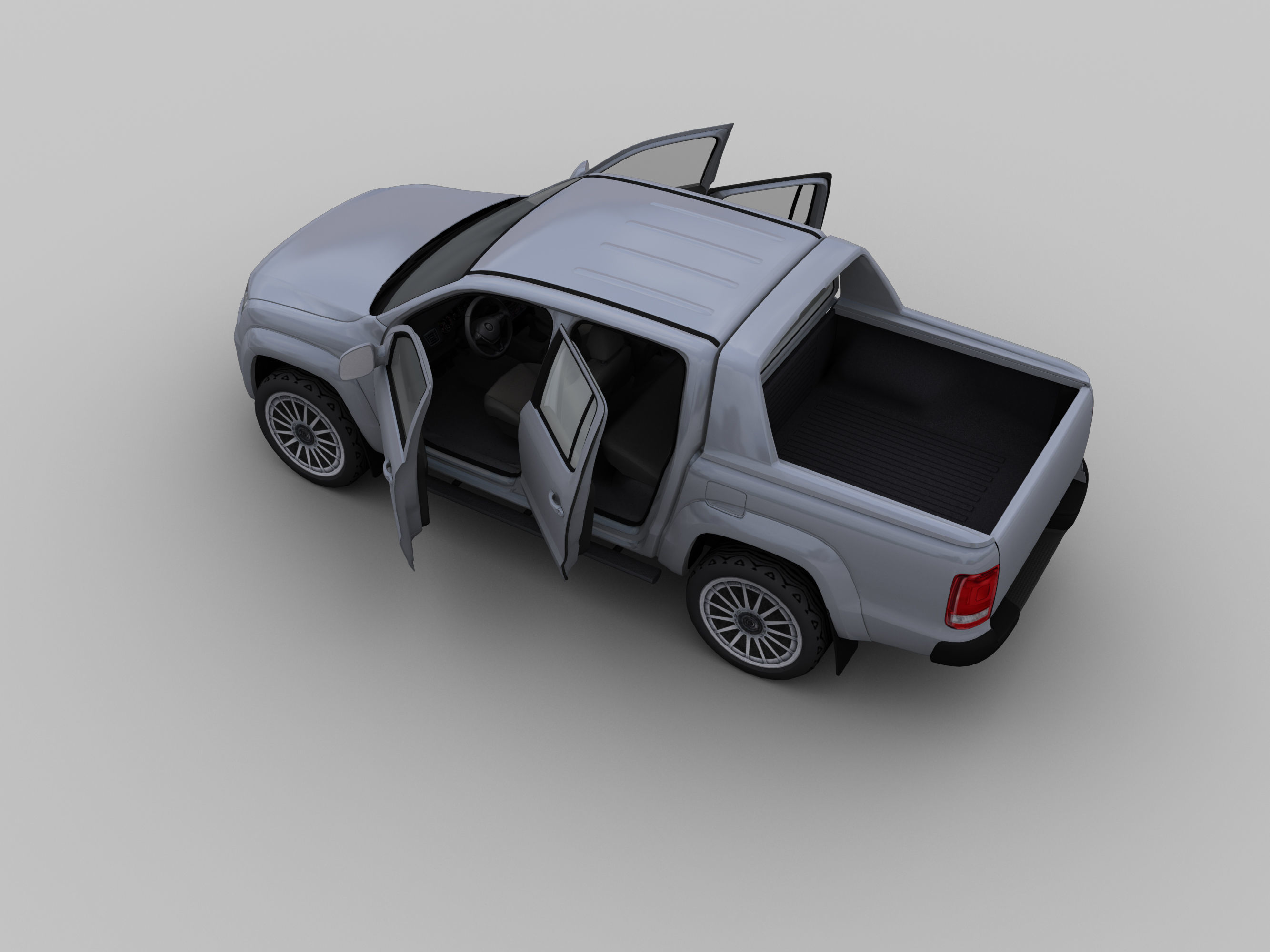 Volkswagen Amarok Low-poly 3D model_4