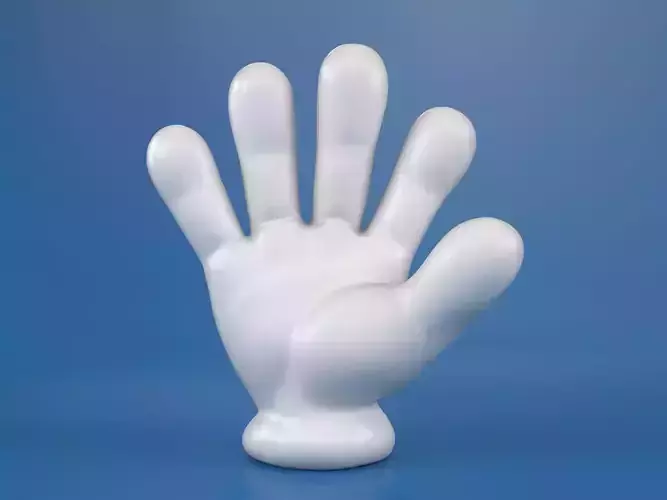 Cartoon hand 5 fingers - give 5