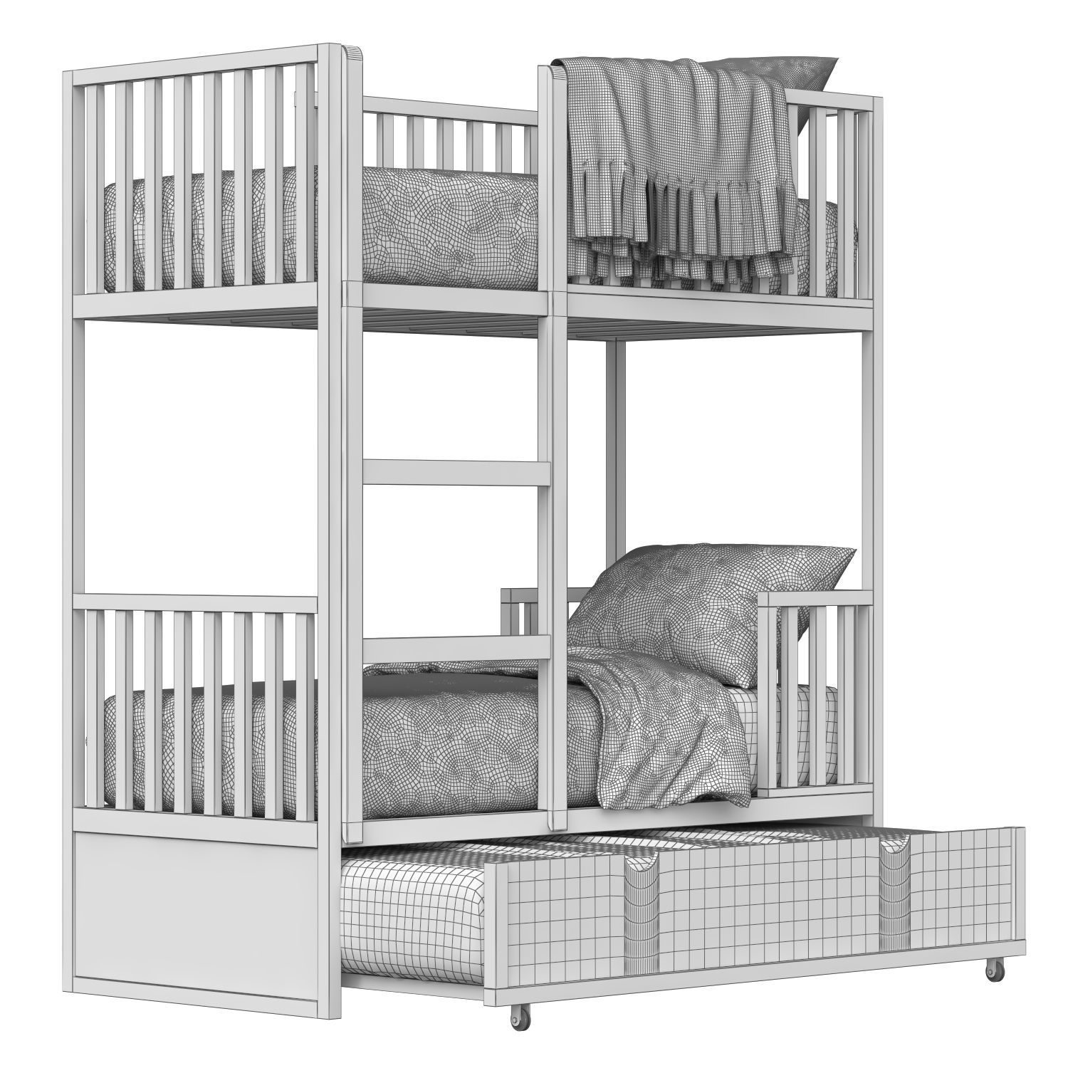 benliche bunk bed 3D model_3