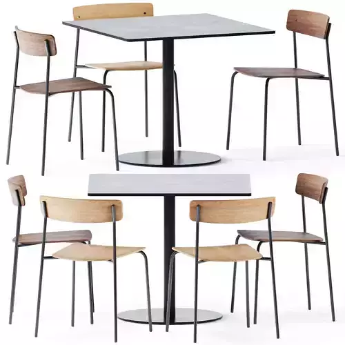 Square T-Table by Tribu