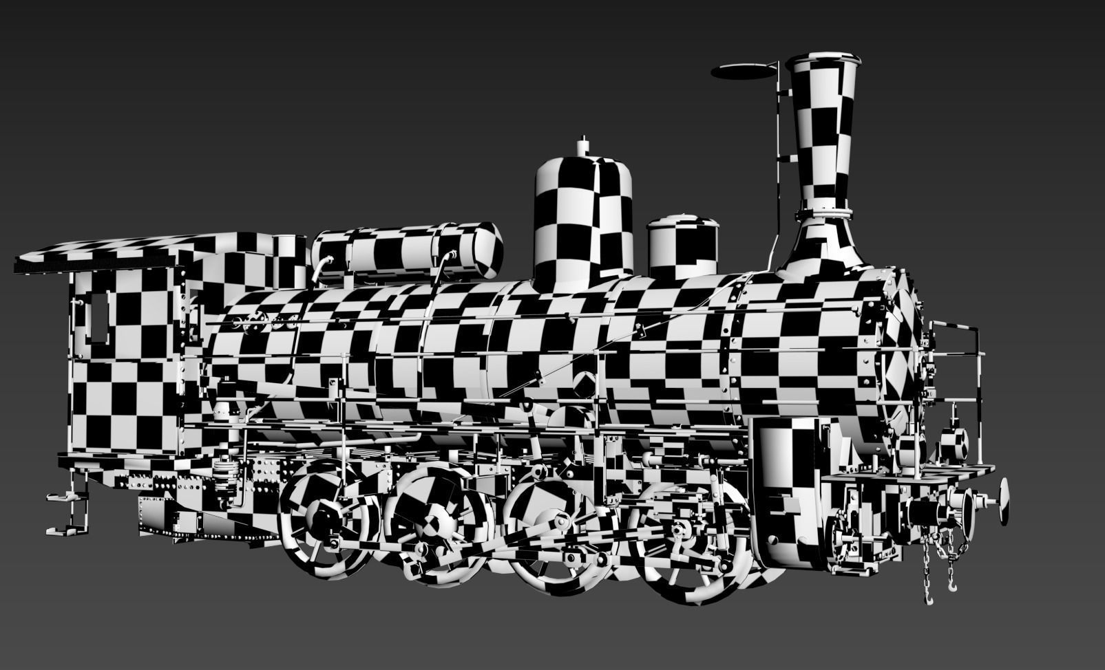 train locomotive Low-poly 3D model_10