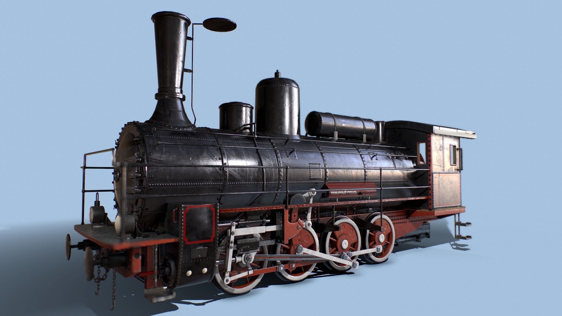 train locomotive Low-poly 3D model_13