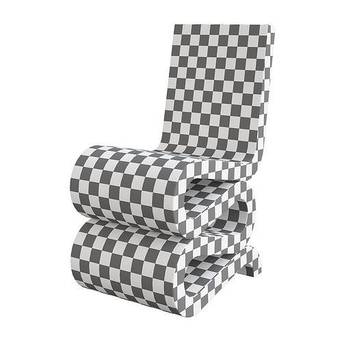 Vitra Wiggle Side Chair 3d model Low-poly 3D model 7