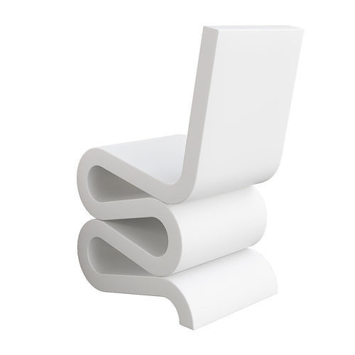 Vitra Wiggle Side Chair 3d model Low-poly 3D model 6