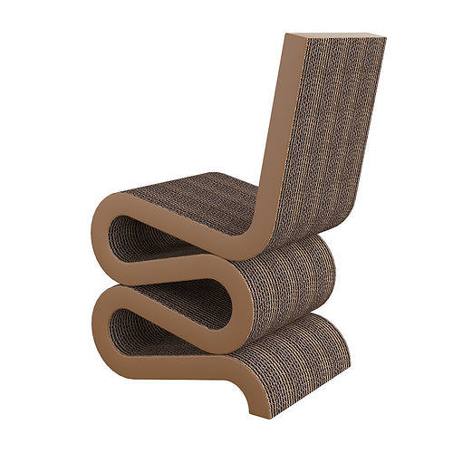 Vitra Wiggle Side Chair 3d model Low-poly 3D model 4