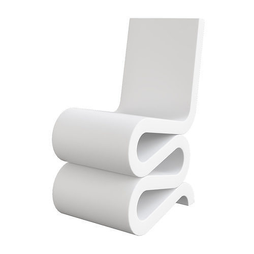 Vitra Wiggle Side Chair 3d model Low-poly 3D model 5