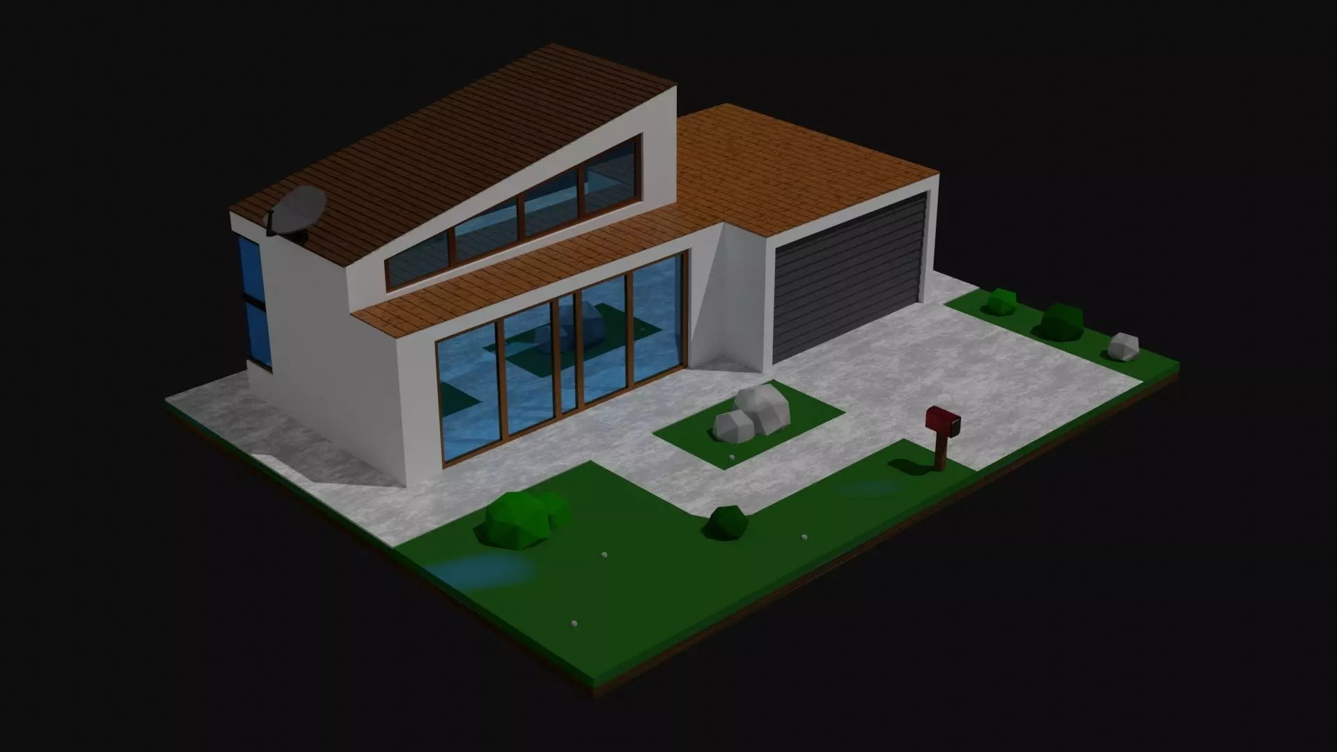 3D Low Poly - Tiny Mobile House  3D model_0
