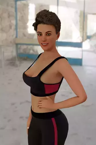 RUNA  woman Low-poly 3D model