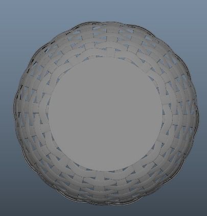Woven Basket Free 3D model_1