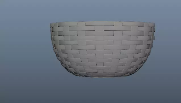 Woven Basket Free 3D model_0