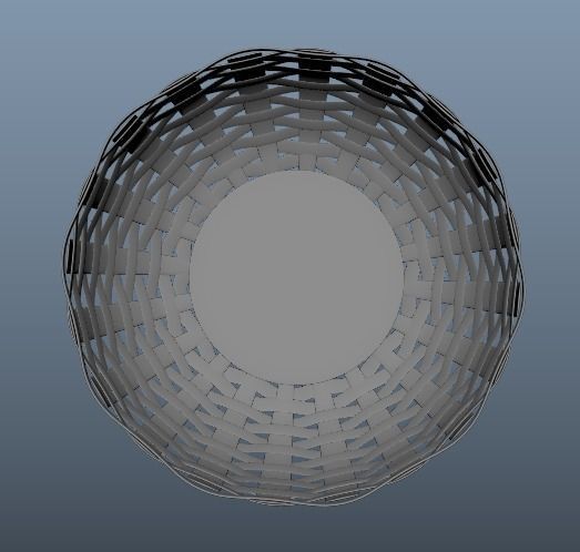 Woven Basket Free 3D model_2