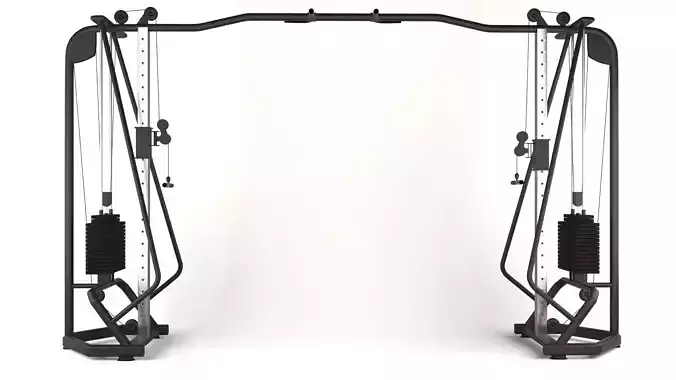 Cable Cross over Gym Machine 3D model
