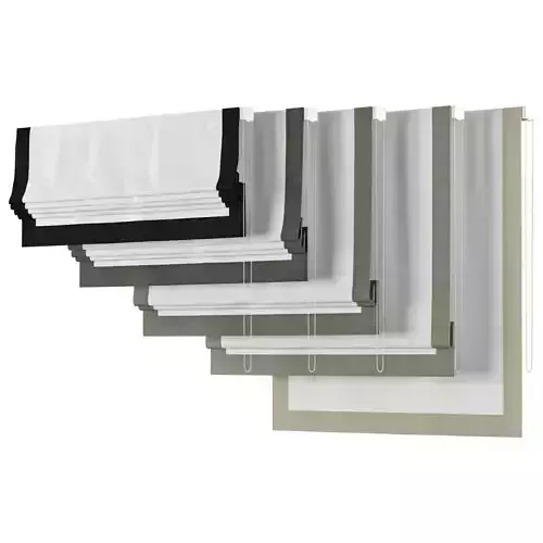 Roman Curtains 47 Loganova Border Chevalle Design Flat Linen 3D model