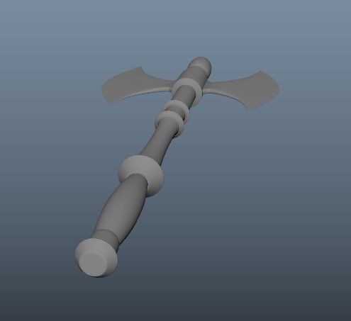 A Battle Axe  Free 3D model_2