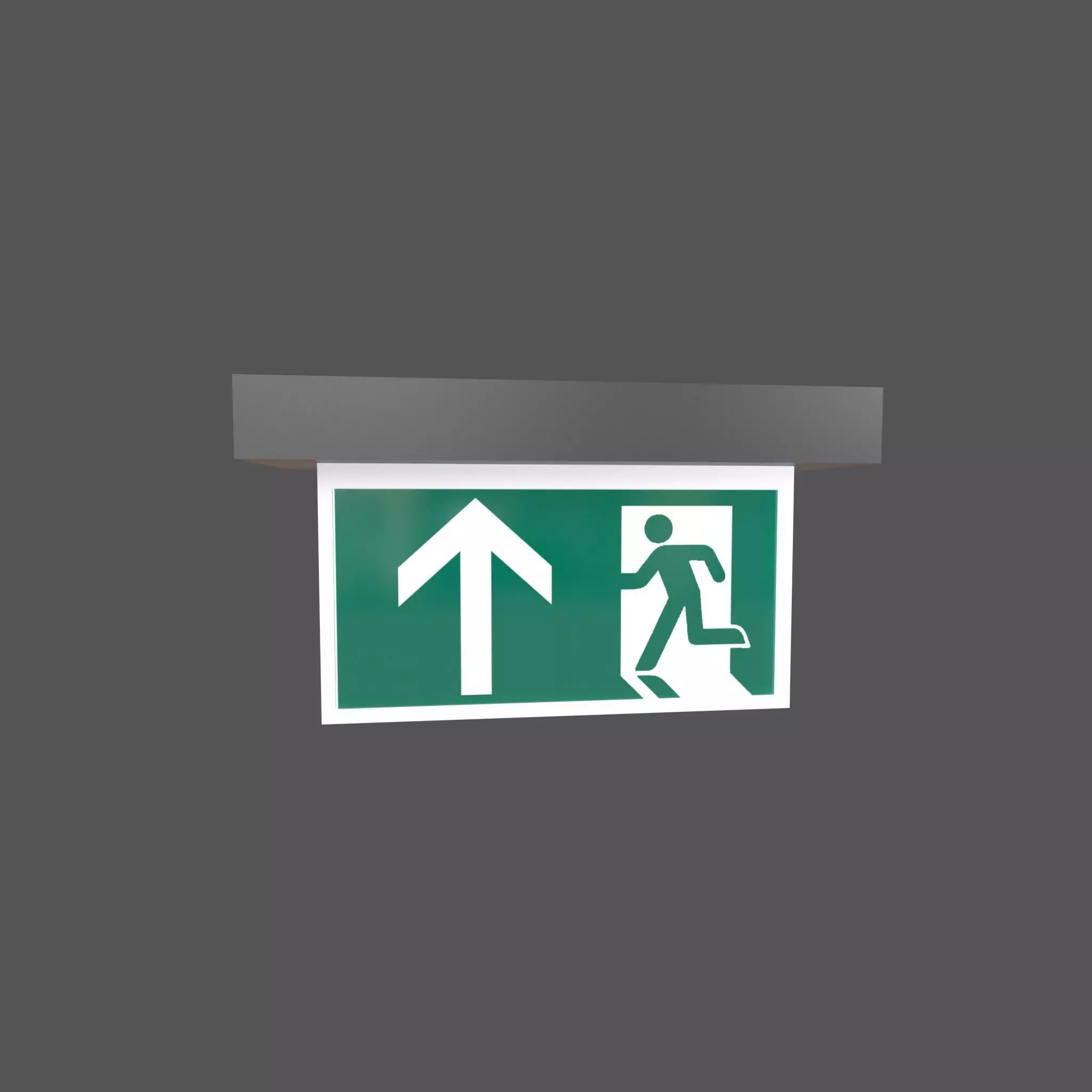 Exit Sign v1 007 Low-poly 3D model_0
