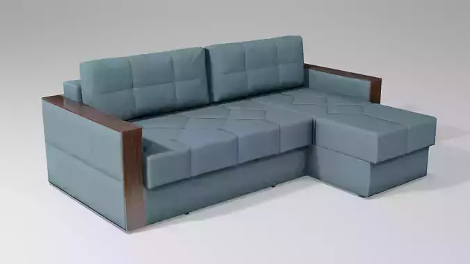 Couch-A sectional sofa with footstool