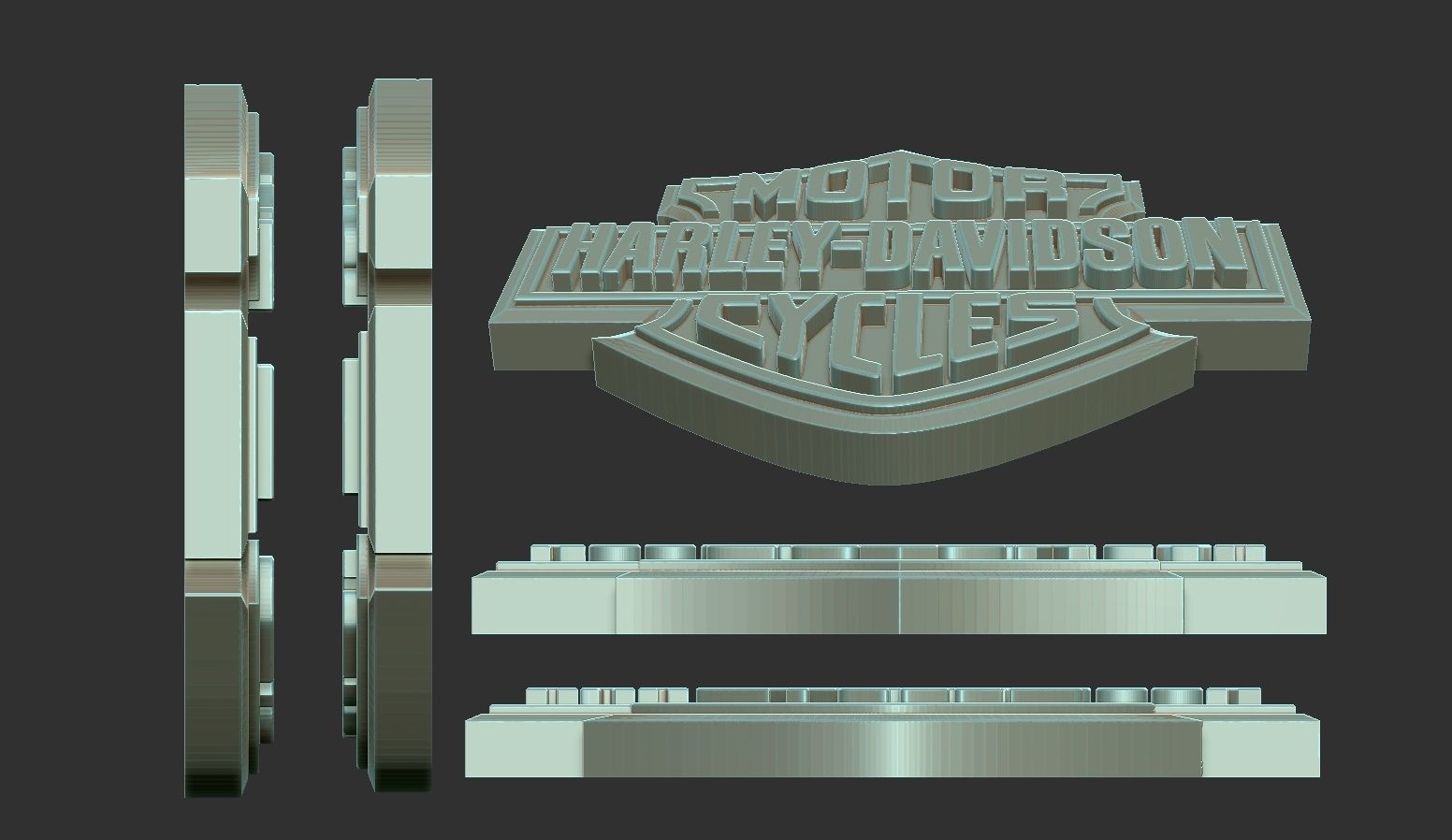 Harley Davidson Logo 3D print model_3
