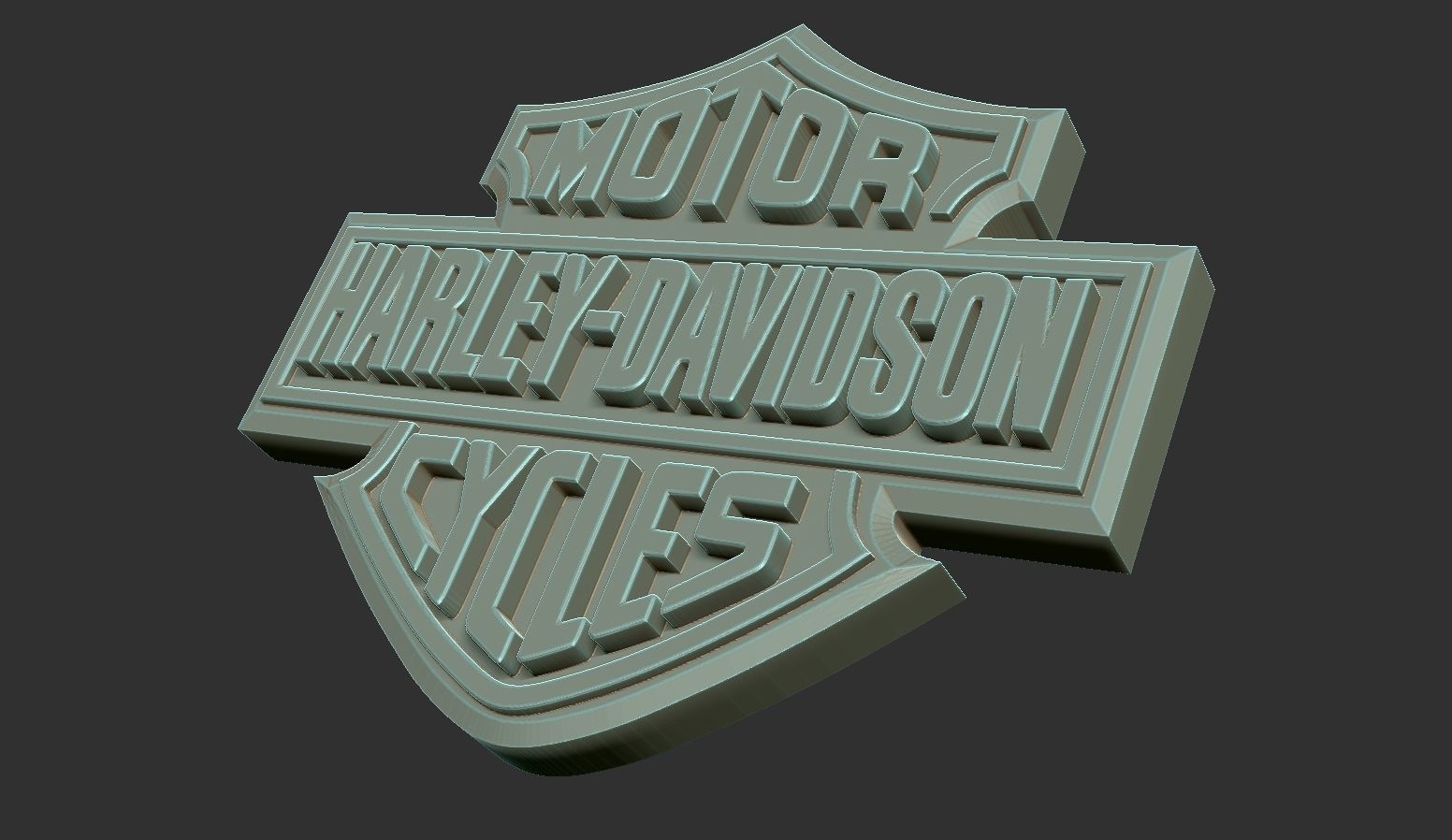 Harley Davidson Logo 3D print model_4