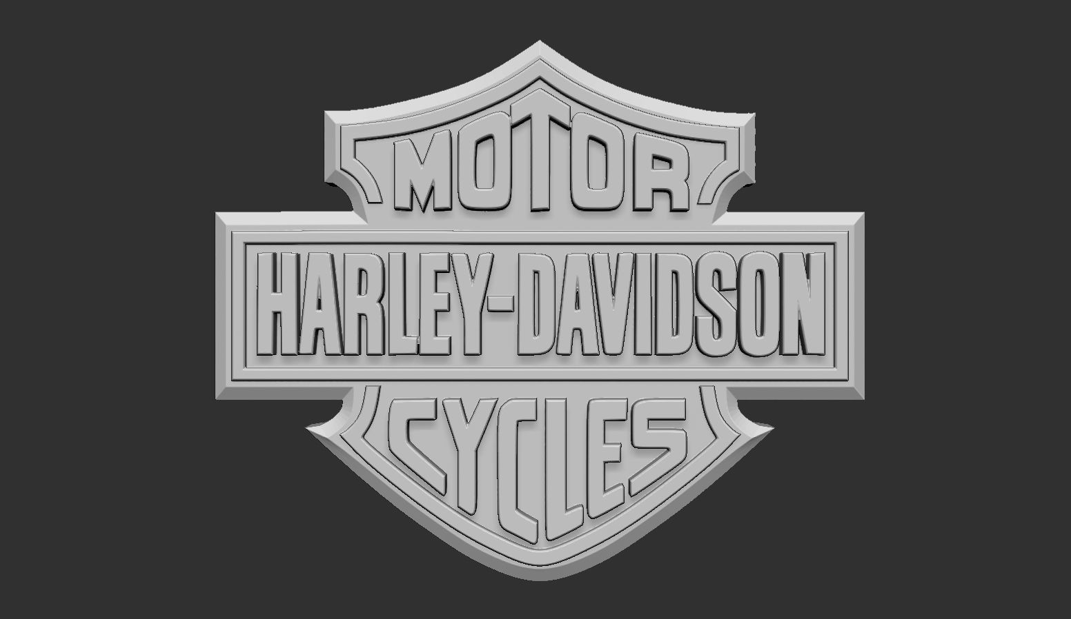 Harley Davidson Logo 3D print model_1