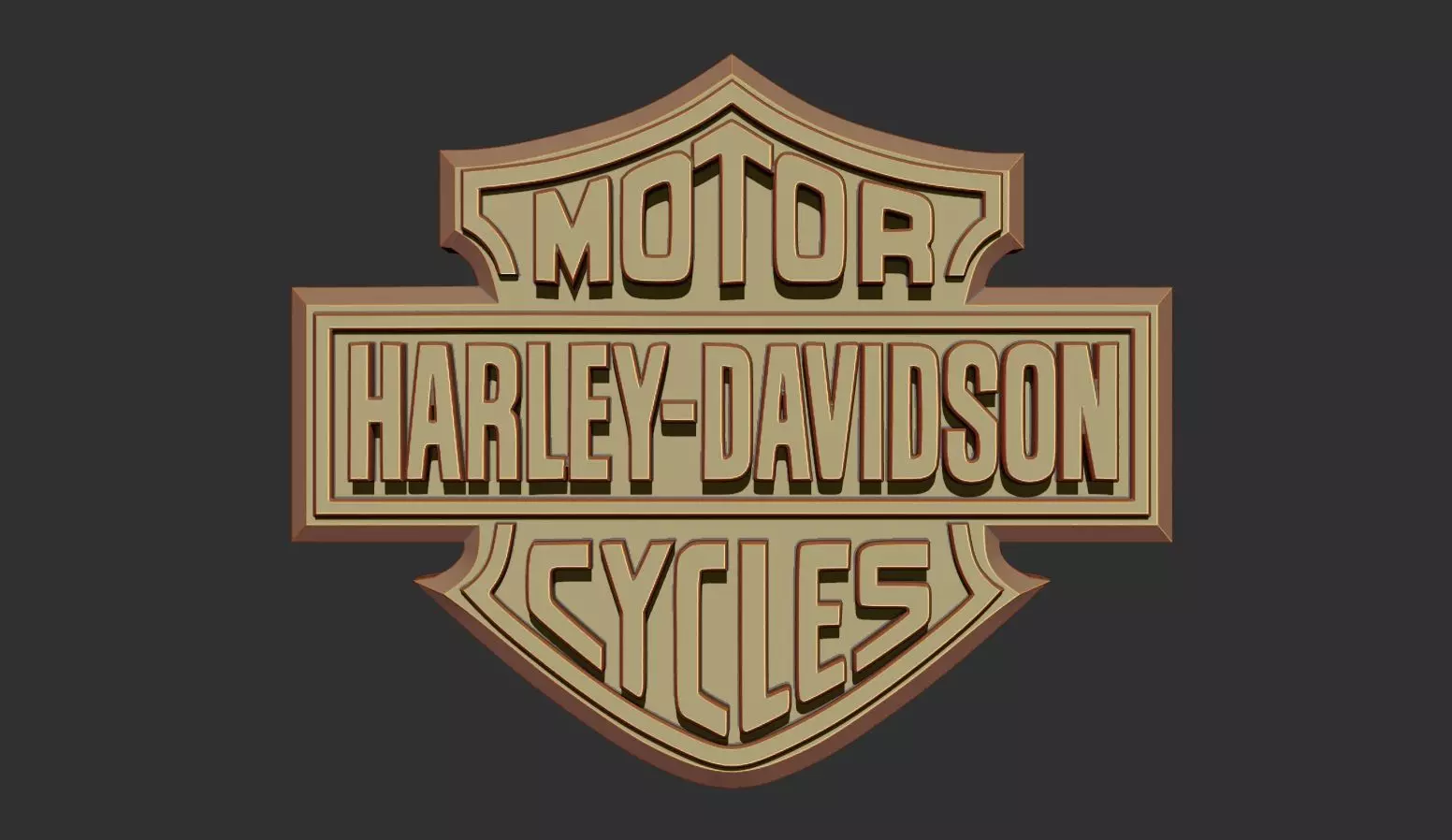 Harley Davidson Logo 3D print model_0