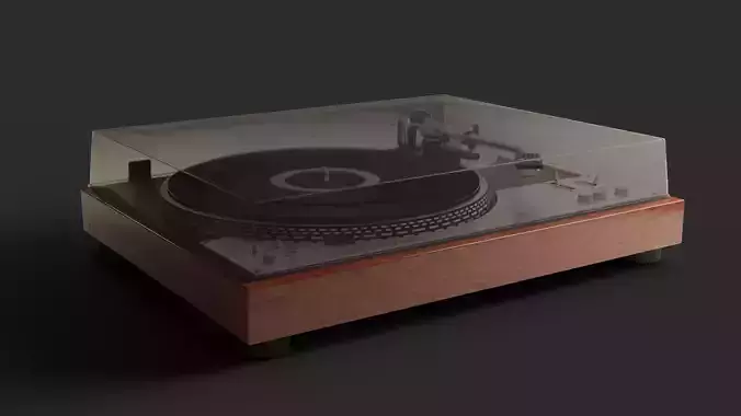 Vintage turntable 3D model