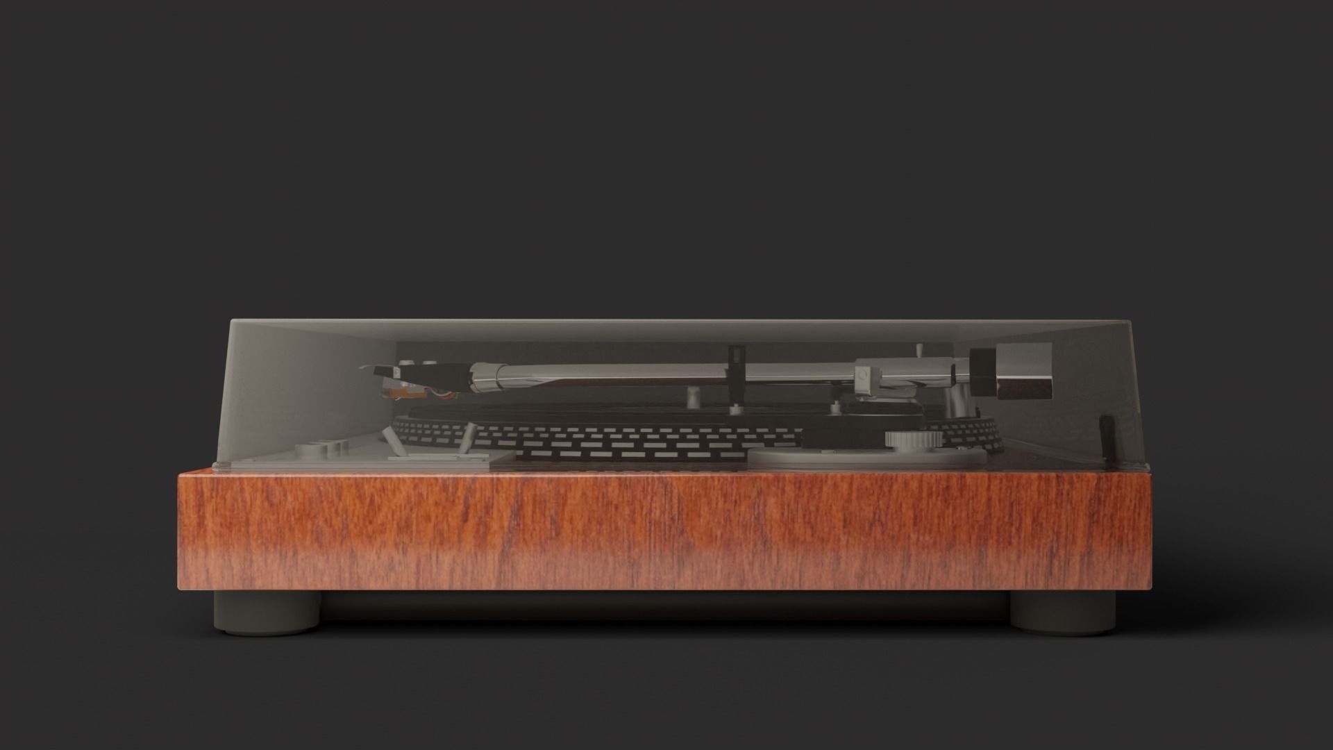 Vintage turntable 3D model_10
