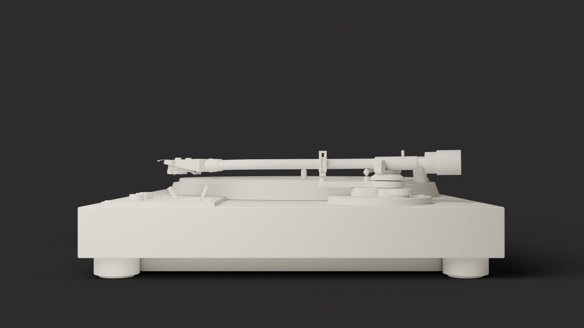Vintage turntable 3D model_16
