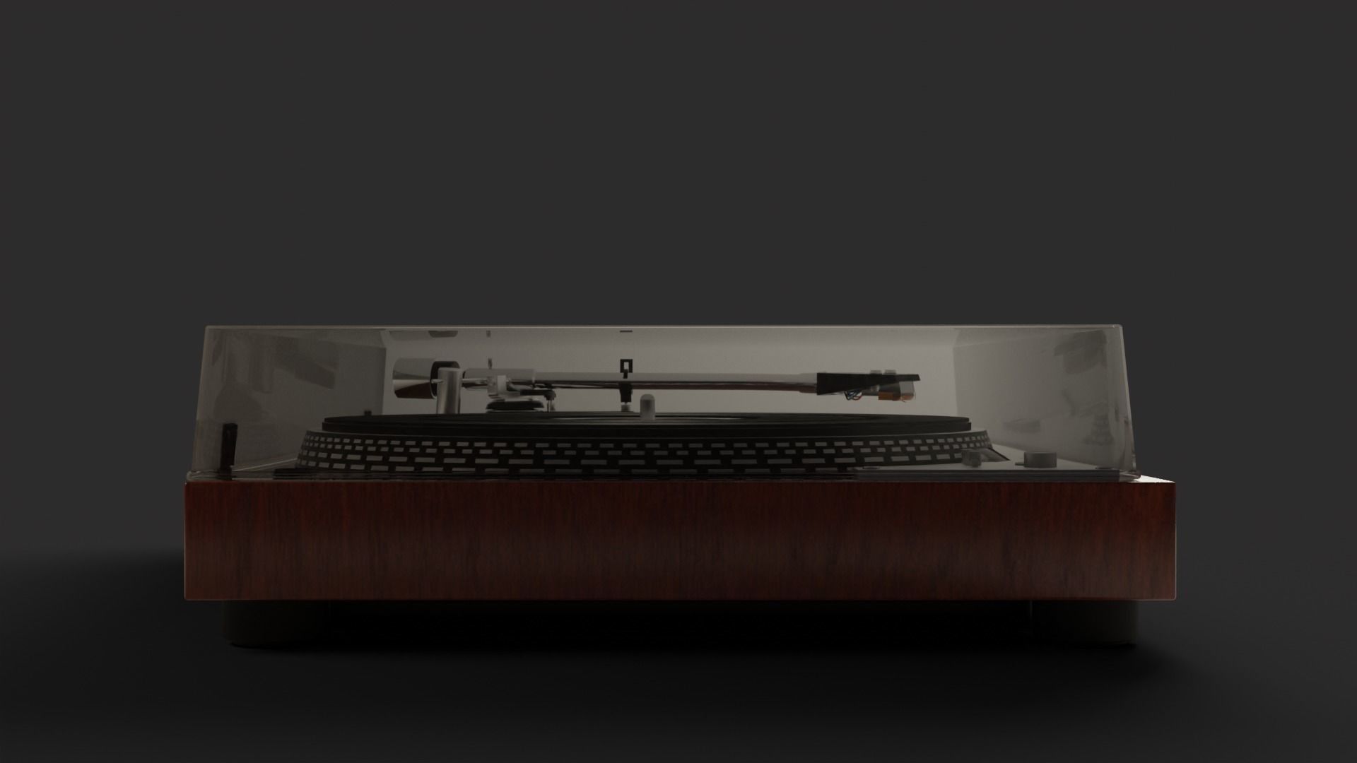 Vintage turntable 3D model_9