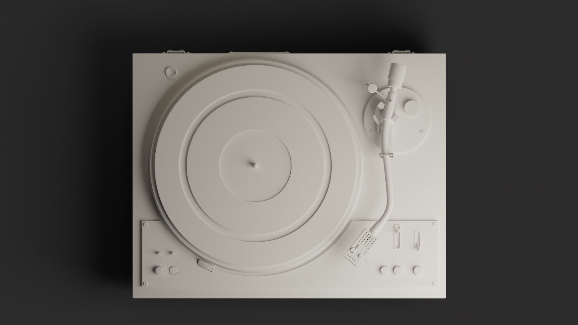 Vintage turntable 3D model_12
