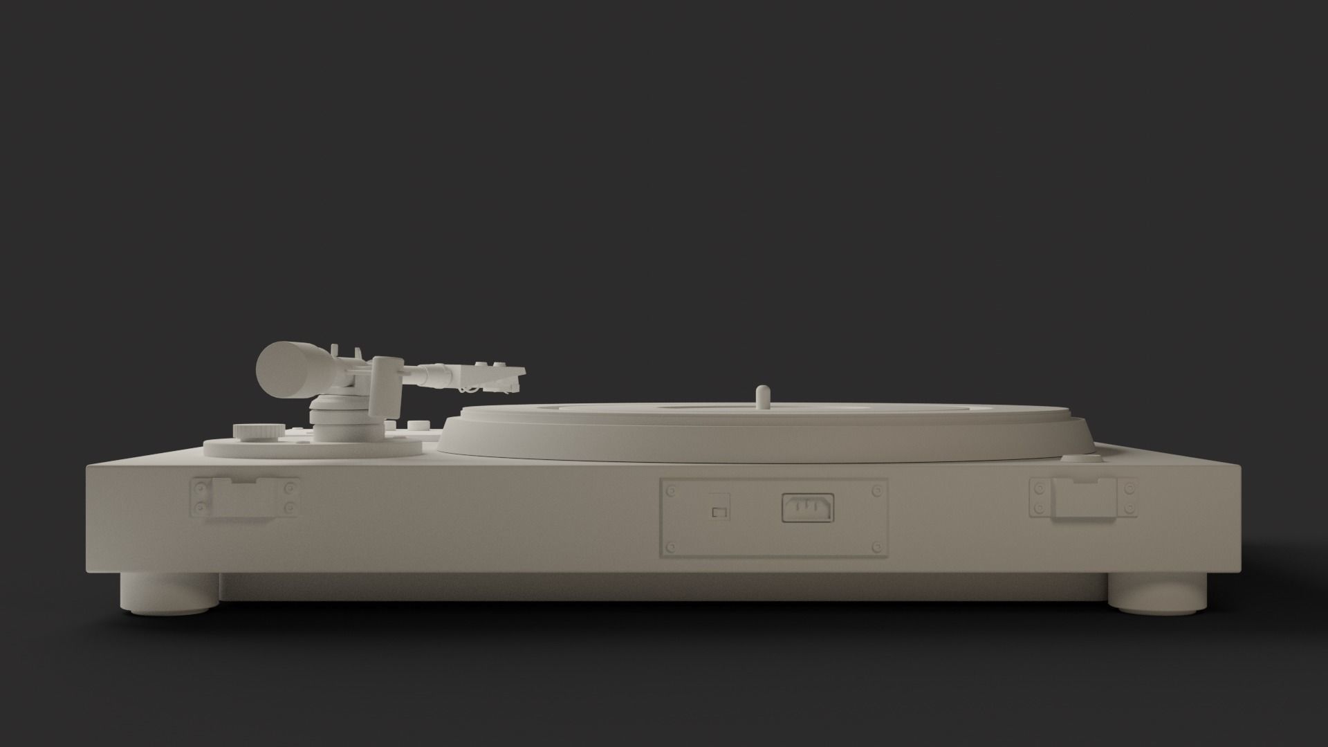 Vintage turntable 3D model_13