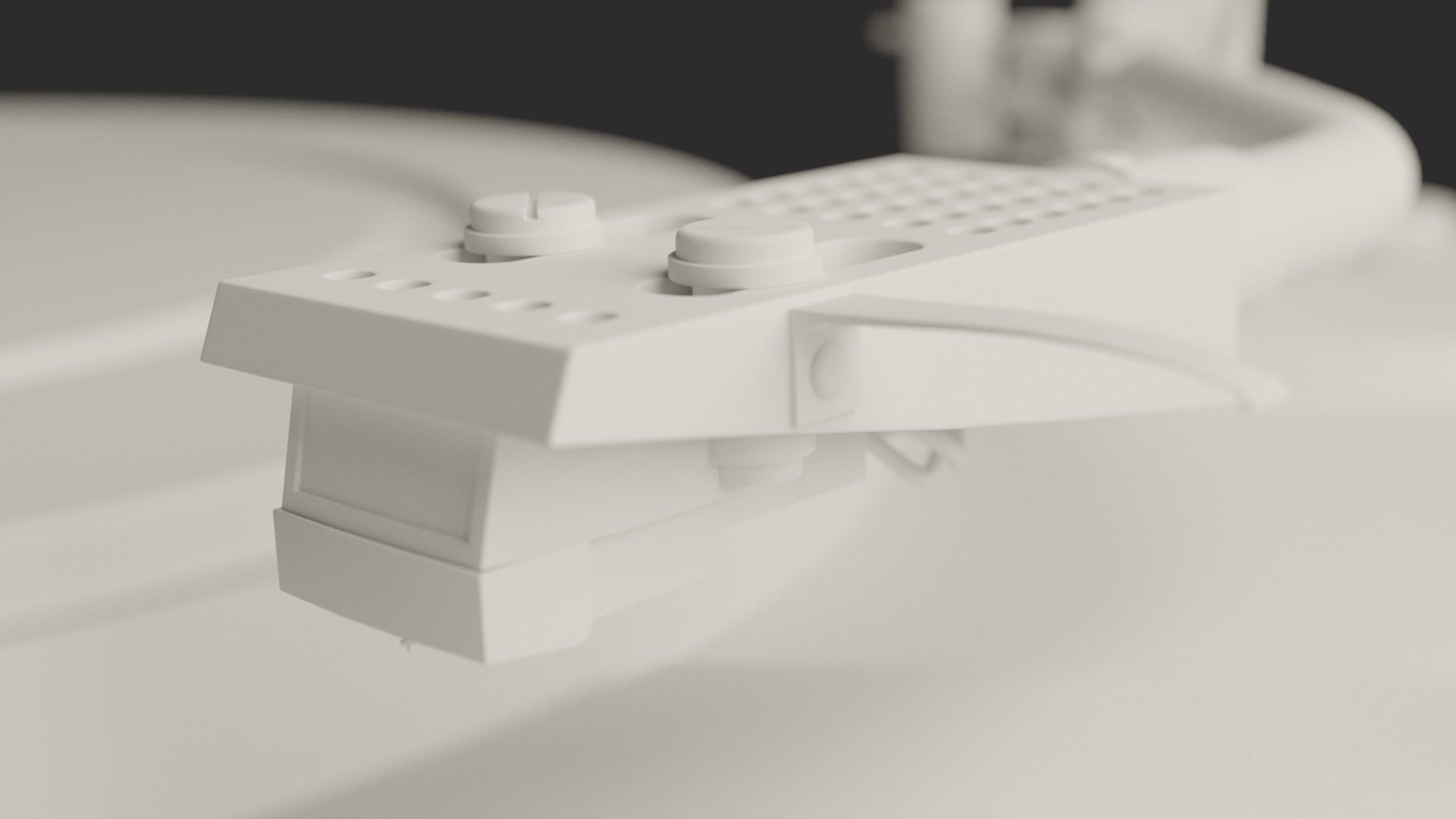 Vintage turntable 3D model_17