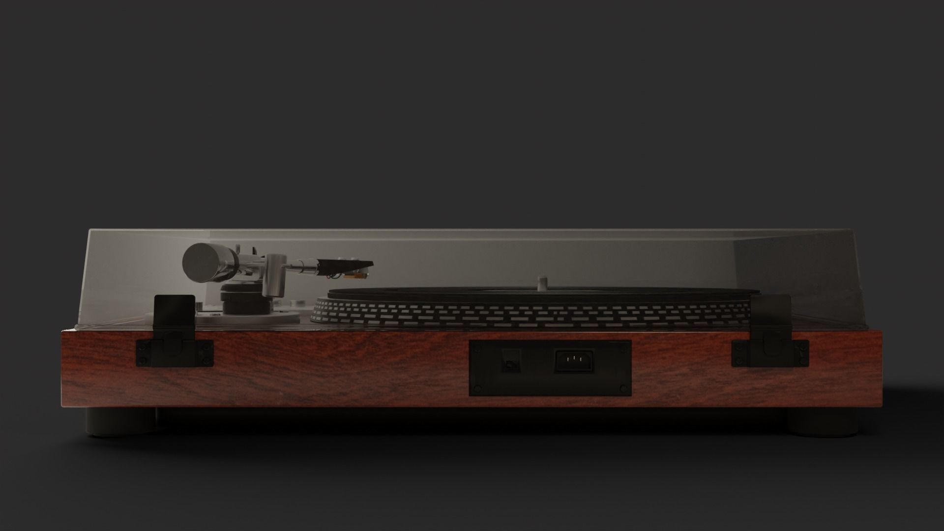 Vintage turntable 3D model_8